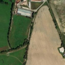 Satellite imagery of Hodušín [Opařany-Nové Dvory] church t., CZ