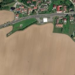 Satellite imagery of [Drhovice] former barracks chimney, CZ