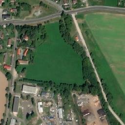 Satellite imagery of [Drhovice] former barracks chimney, CZ