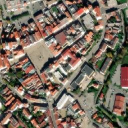Satellite imagery of [Pelhřimov] hospital chimney, CZ