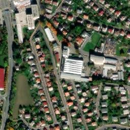 Satellite imagery of [Pelhřimov] hospital chimney, CZ