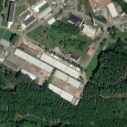 Satellite imagery of [Drhovice] former barracks chimney, CZ