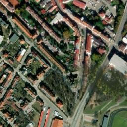 Satellite imagery of [Pelhřimov] church outlook t., CZ