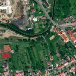 Satellite imagery of Dřevohostice] castle t., CZ