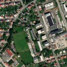 Satellite imagery of [Tábor] heat plant chimney, CZ