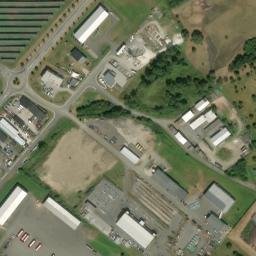 Satellite imagery of [Klatovy] heating plant chimney, CZ