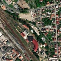 Satellite imagery of [Tábor] heat plant chimney, CZ