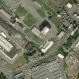 Satellite imagery of [Klatovy] heating plant chimney, CZ