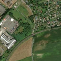 Satellite imagery of [Klatovy] heating plant chimney, CZ