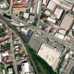 Satellite imagery of [Tábor] heat plant chimney, CZ