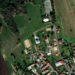 Satellite imagery of [Mrákov] church t., CZ