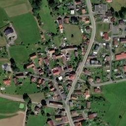 Satellite imagery of [Kout na Šumavě] church t., CZ