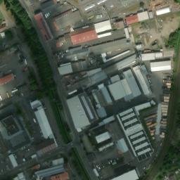 Satellite imagery of [Klatovy] heating plant chimney, CZ
