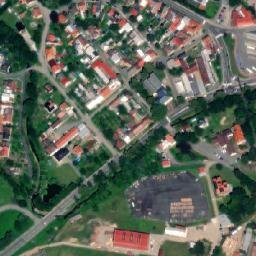 Satellite imagery of TON [Bystřice pod Hostýnem] furniture factory chimney, CZ