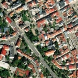 Satellite imagery of Sv. Jakub [Jihlava] church outlook t., CZ