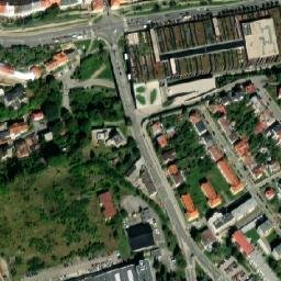 Satellite imagery of Sv. Jakub [Jihlava] church outlook t., CZ