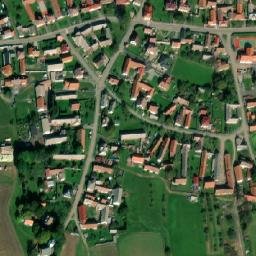 Satellite imagery of [Křeč] church t., CZ