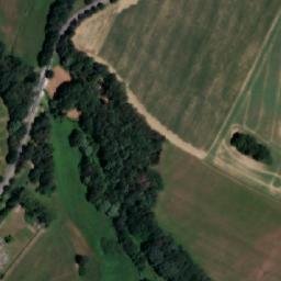 Satellite imagery of [Ústrašín] church t., CZ