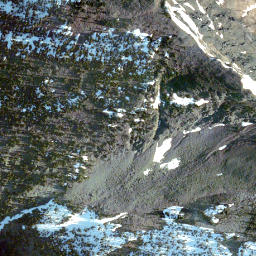 Satellite imagery of Hellebeke Mountain, CA