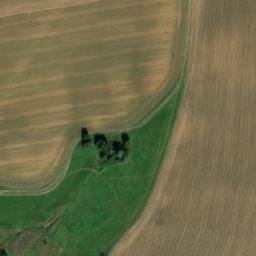 Satellite imagery of [Křeč] church t., CZ