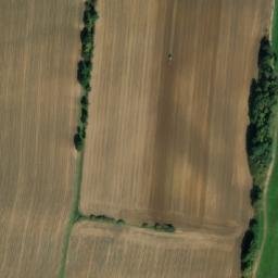 Satellite imagery of [Křeč] church t., CZ