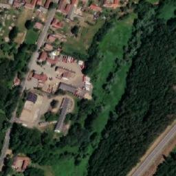 Satellite imagery of [Ústrašín] church t., CZ