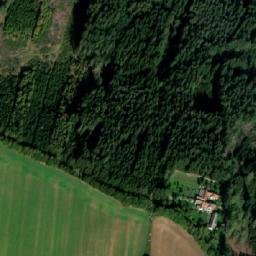 Satellite imagery of sv.Anna [Vlčeves] pilgrimage church sanctus t., CZ