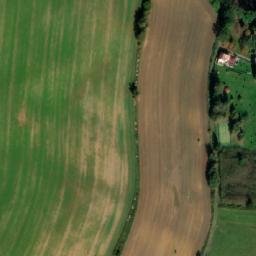 Satellite imagery of sv.Anna [Vlčeves] pilgrimage church sanctus t., CZ