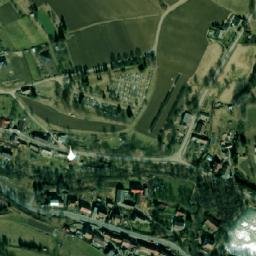 Satellite imagery of [Kamenice] church t., CZ