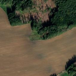 Satellite imagery of sv.Anna [Vlčeves] pilgrimage church sanctus t., CZ