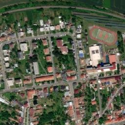 Satellite imagery of [Němčice nad Hanou] belfry, CZ