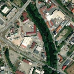 Satellite imagery of Koral [Tišnov] factory chimney, CZ