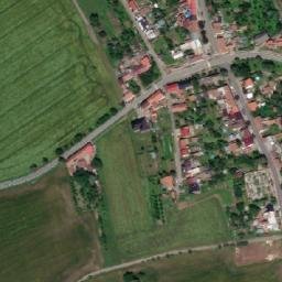 Satellite imagery of [Mořice] church sanctus t., CZ
