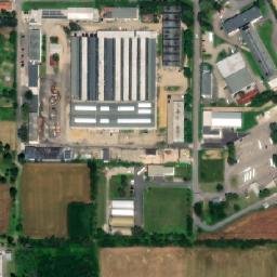 Satellite imagery of Ton [Holešov] furniture factory chimney, CZ
