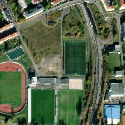 Satellite imagery of Jitex [Písek] factory chimney, CZ