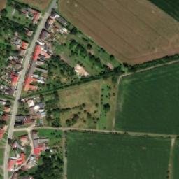 Satellite imagery of [Zahnašovice] church t., CZ