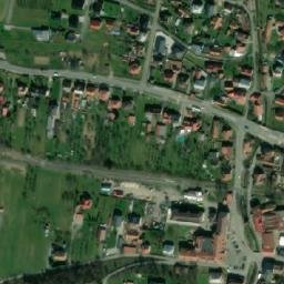 Satellite imagery of [Hovězí] church t., CZ