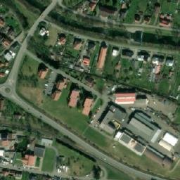 Satellite imagery of [Hovězí] church t., CZ