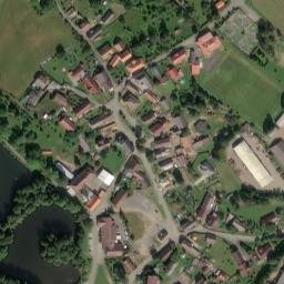 Satellite imagery of [Běšiny] church t., CZ
