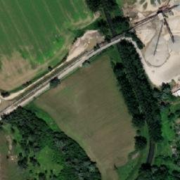 Satellite imagery of [Hulín] former sugar factory chimney, CZ