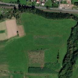 Satellite imagery of [Hovězí] church t., CZ