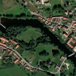Satellite imagery of [Střelské Hoštice] church t., CZ