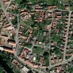 Satellite imagery of [Střelské Hoštice] church t., CZ