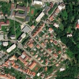 Satellite imagery of [Bechyně] church t., CZ