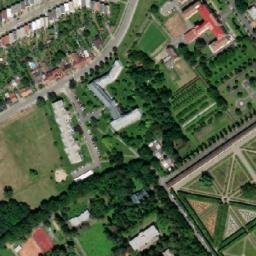 Satellite imagery of [Kroměříž] hospital chimney, CZ