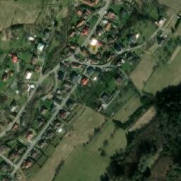 Satellite imagery of [Hovězí] church t., CZ