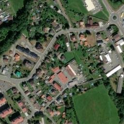 Satellite imagery of Teplosluzby [Nýrsko] heating plant chimney, CZ