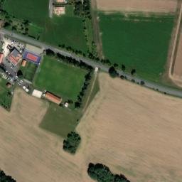 Satellite imagery of [Střelské Hoštice] church t., CZ