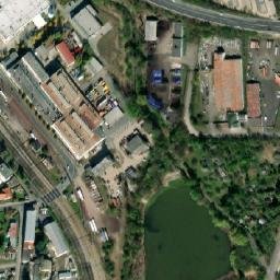 Satellite imagery of [Písek] heat plant chimney, CZ