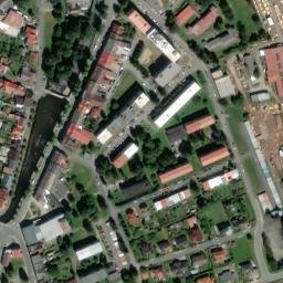 Satellite imagery of Teplosluzby [Nýrsko] heating plant chimney, CZ
